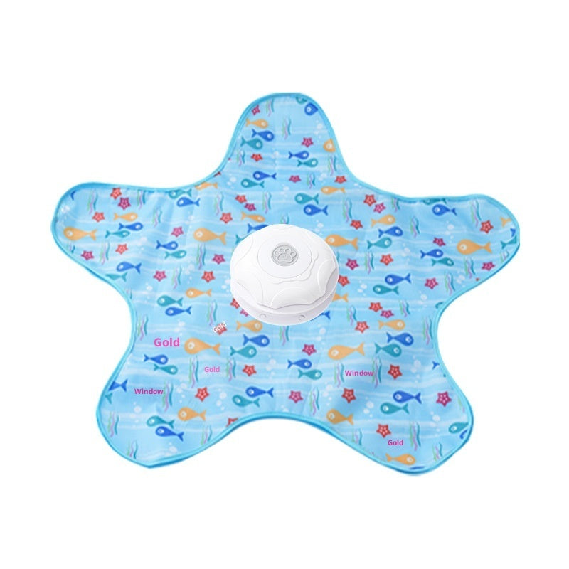 KFX-4718653 Electric Cat Toy with Smart Hunting Features - Blue Fish & White Seaweed Set