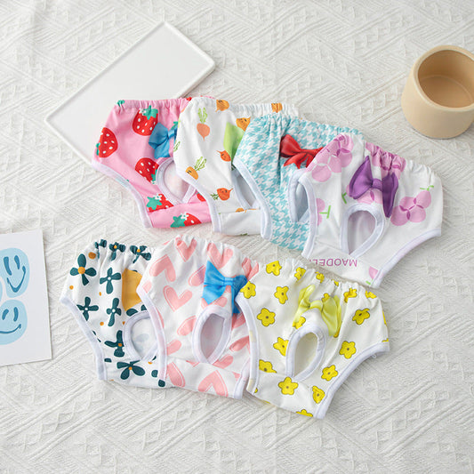 KFX-4720189 Cute Pet Physiological Pants with Striped Designs - Various Colors and Sizes Available