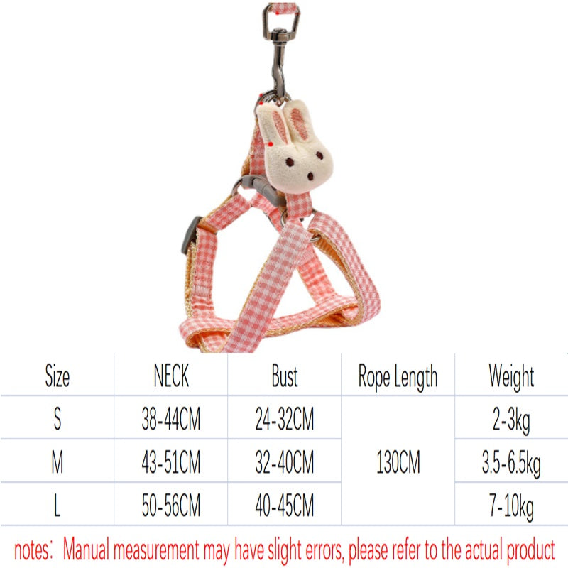 KFX-4721085 Small Dog Harness with Quick Release Nylon Straps and Anti-Pull Leash for Pets