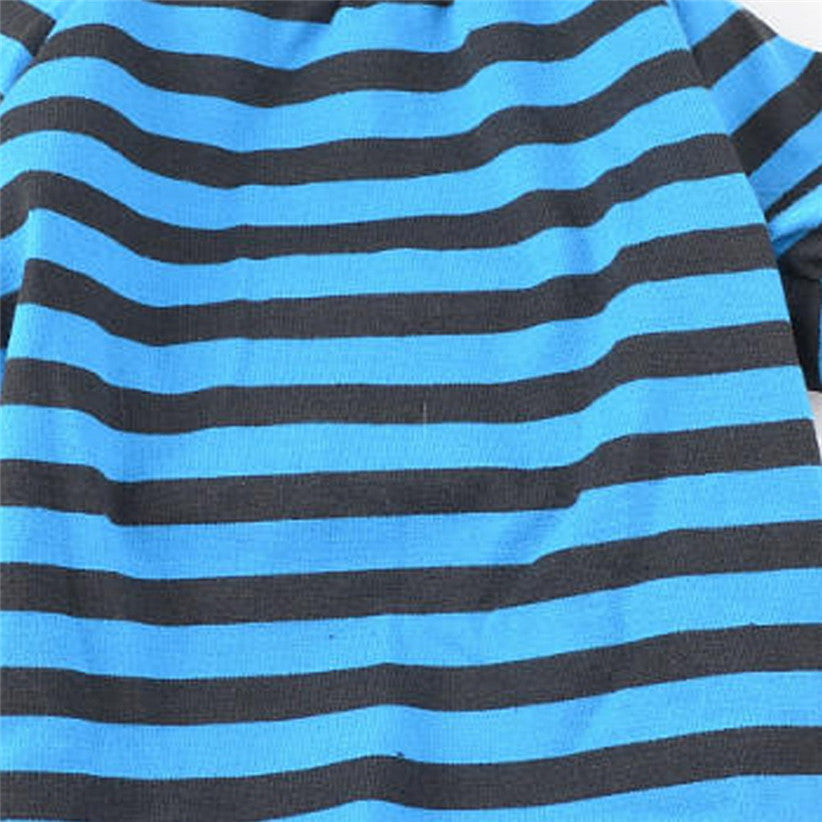 KFX-4721981 Casual Striped Round Neck Pet T-Shirt - Warm and Comfortable Dog Clothing