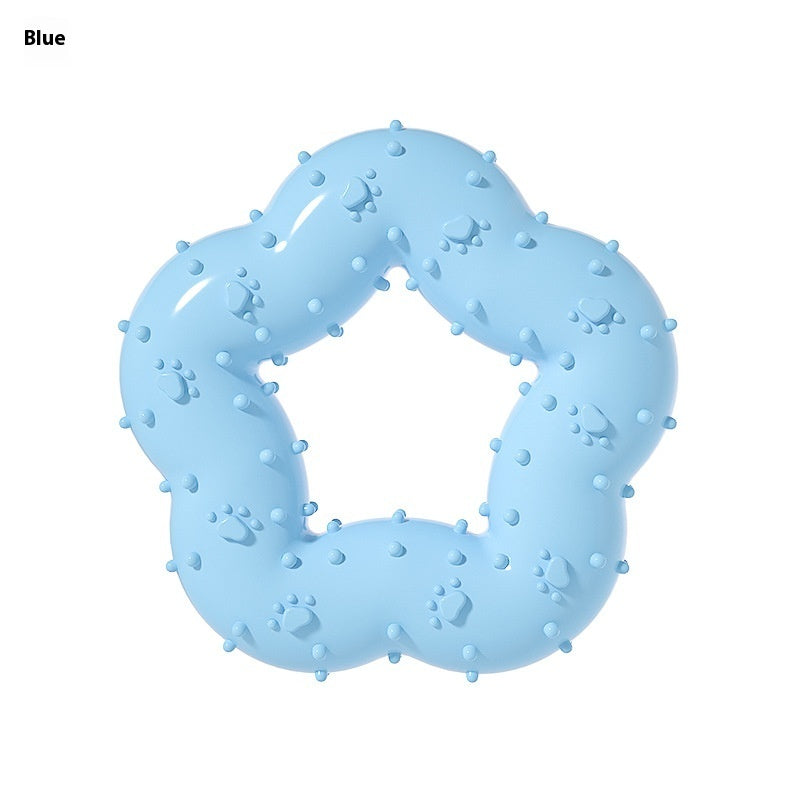 KFX-4722237 Large Flower Shape TPR Molar Dog Toy for Teeth Cleaning and Chewing
