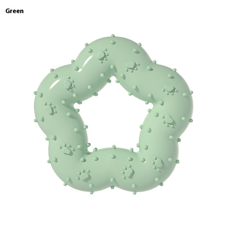 KFX-4722237 Large Flower Shape TPR Molar Dog Toy for Teeth Cleaning and Chewing