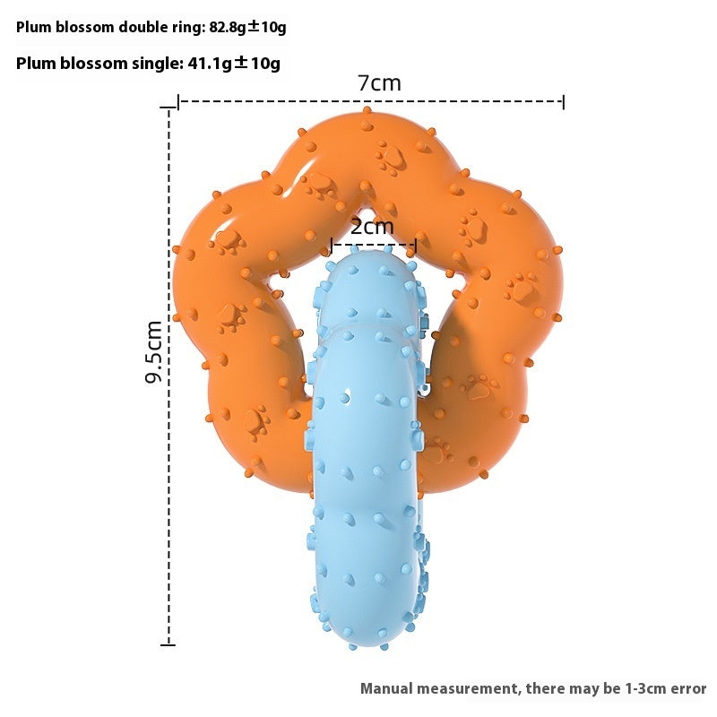 KFX-4722237 Large Flower Shape TPR Molar Dog Toy for Teeth Cleaning and Chewing