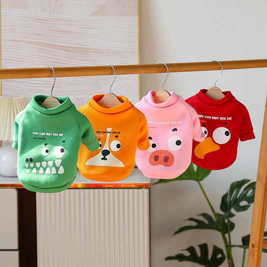 KFX-4724669 Warm and Stylish Dog Clothing in Vibrant Colors – Features Polyester Material and Fun Animal Prints