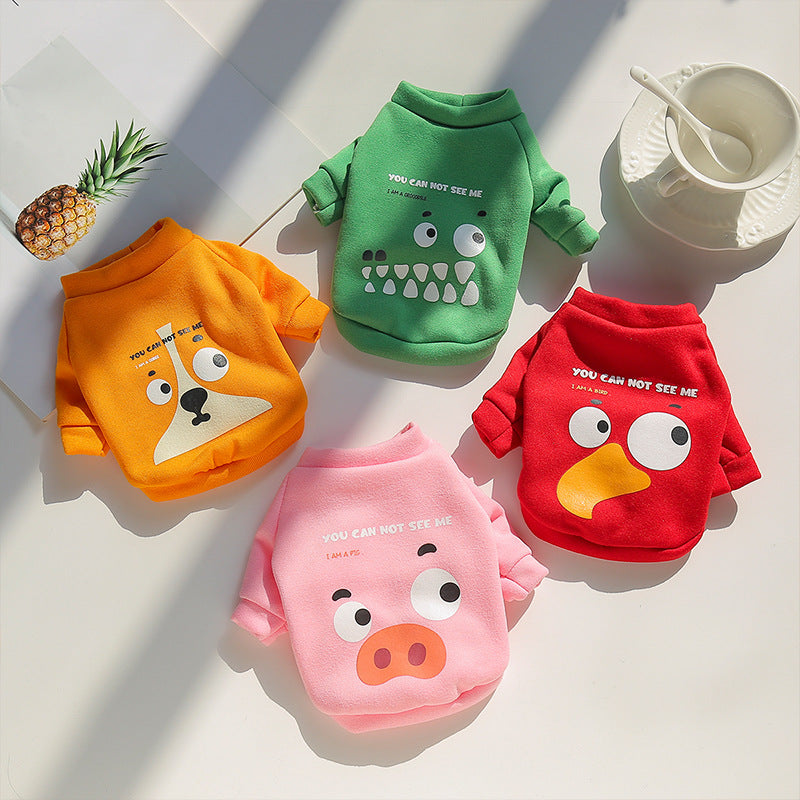 KFX-4724669 Warm and Stylish Dog Clothing in Vibrant Colors – Features Polyester Material and Fun Animal Prints