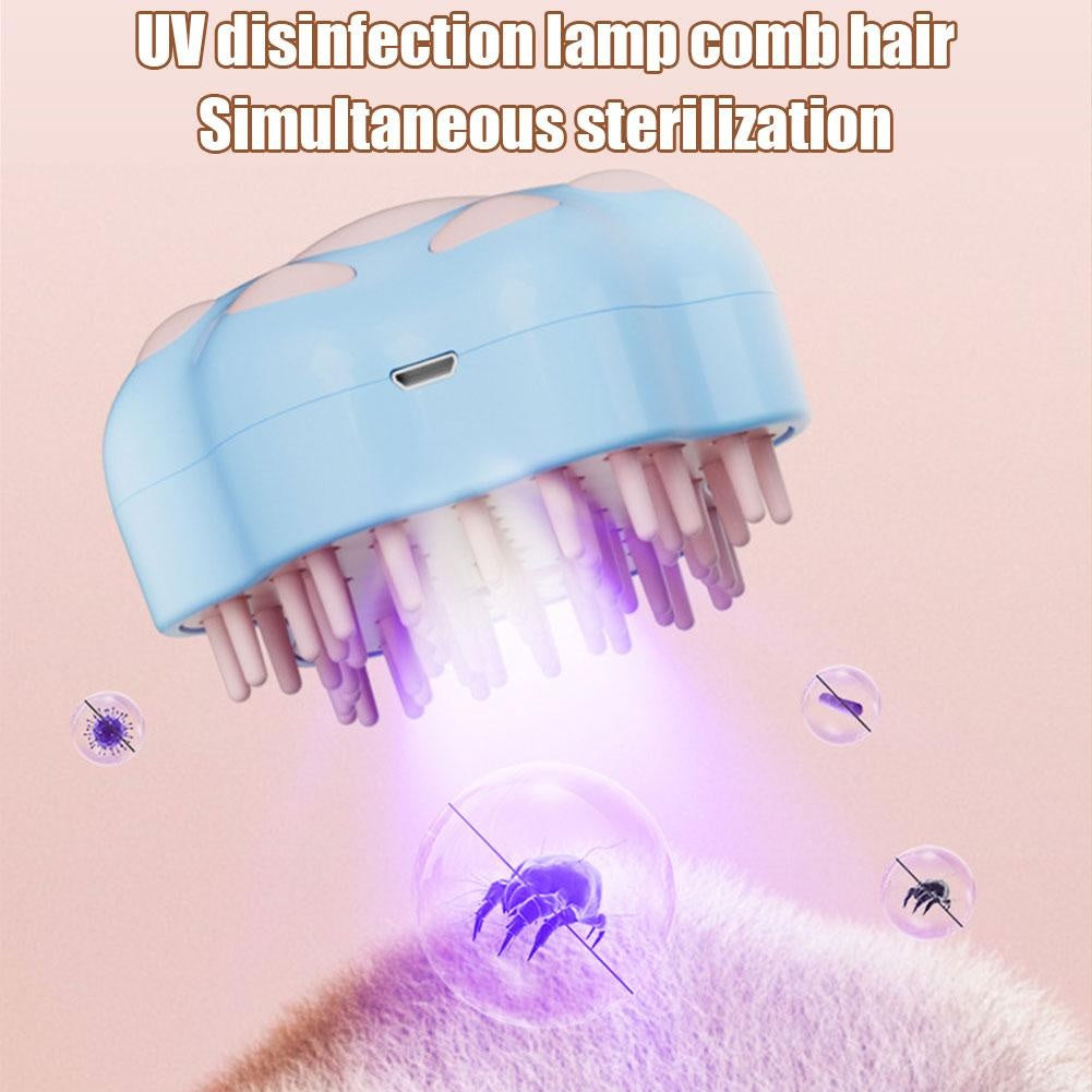 KFX-4725181 Electric Pet Grooming Brush with Deep Cleaning and UV Light for Cats and Dogs