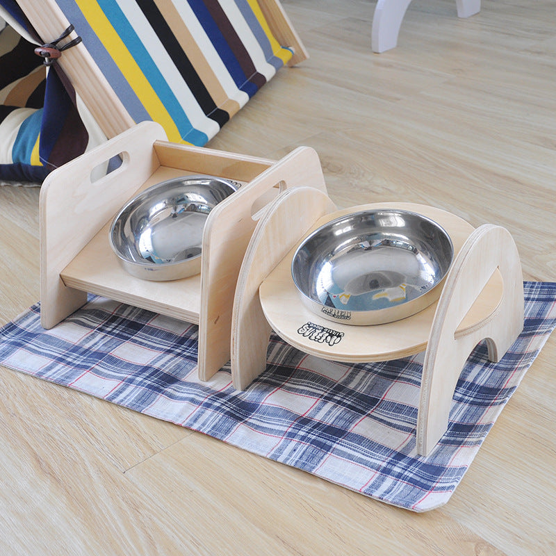 KFX-4725565 Stainless Steel Non-Slip Pet Dining Table for Comfortable Feeding