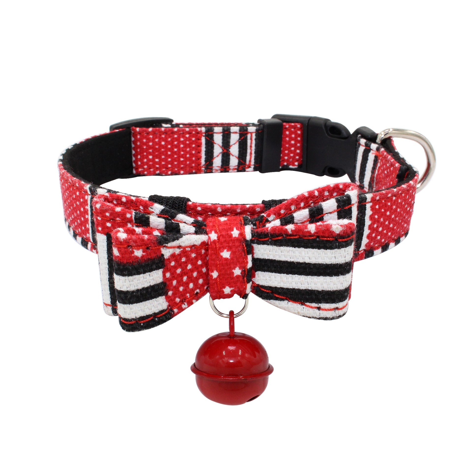 KFX-4727357 Comfortable Bow Collar with Soft Suede Microfiber Backing for Pets - Adjustable Sizes XS to L
