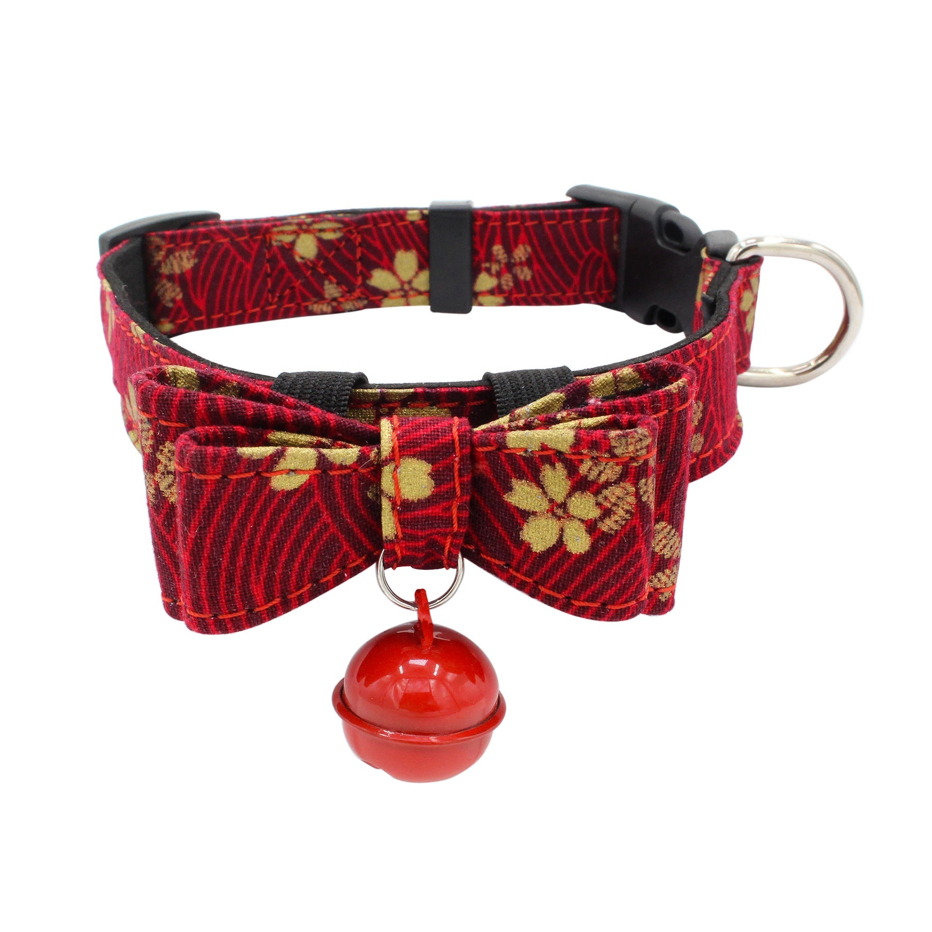 KFX-4727357 Comfortable Bow Collar with Soft Suede Microfiber Backing for Pets - Adjustable Sizes XS to L