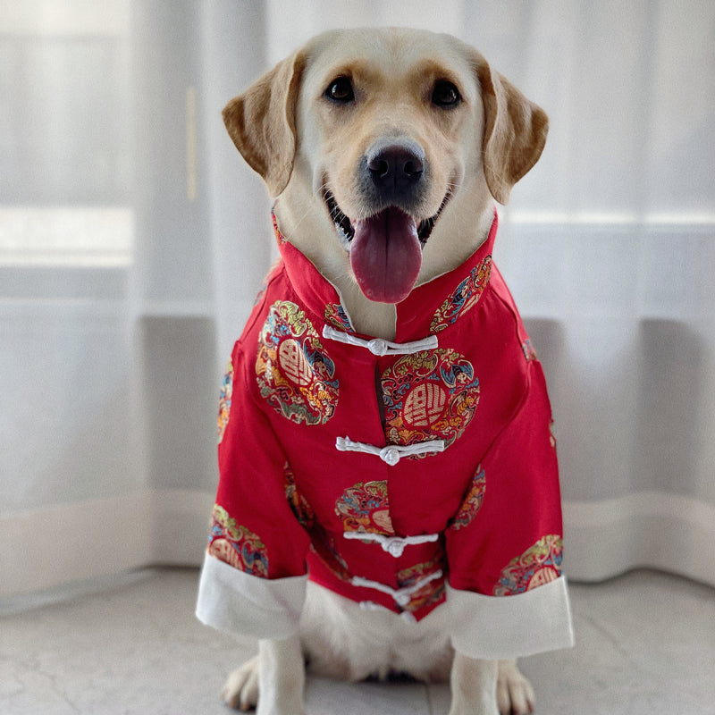 KFX-4727741 Festive Tang Suit for Pets - Winter Cotton Clothes in Various Sizes