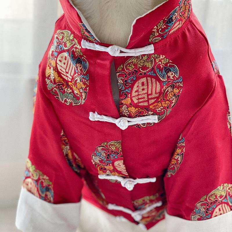 KFX-4727741 Festive Tang Suit for Pets - Winter Cotton Clothes in Various Sizes