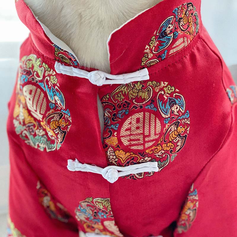KFX-4727741 Festive Tang Suit for Pets - Winter Cotton Clothes in Various Sizes