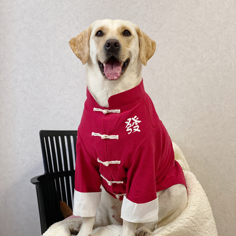 KFX-4727741 Festive Tang Suit for Pets - Winter Cotton Clothes in Various Sizes