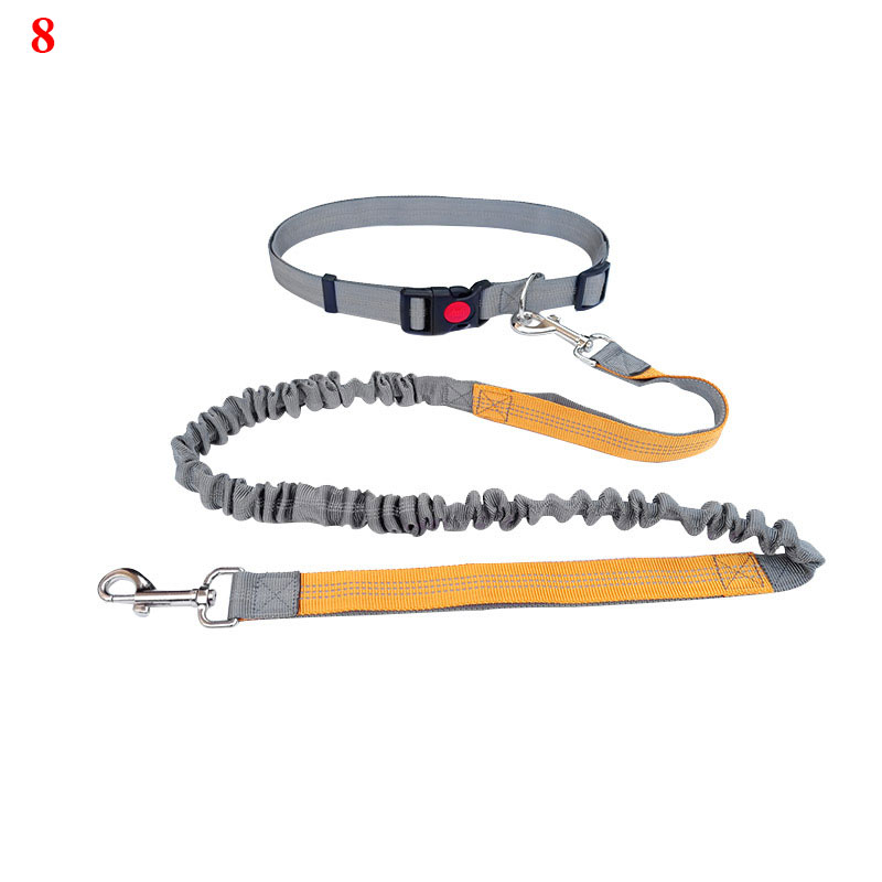 KFX-4729149 Elastic Traction Rope Belt for Pet Walking and Running - Adjustable Length and Comfortable Cushioning