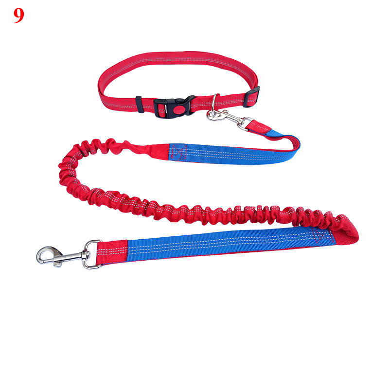 KFX-4729149 Elastic Traction Rope Belt for Pet Walking and Running - Adjustable Length and Comfortable Cushioning