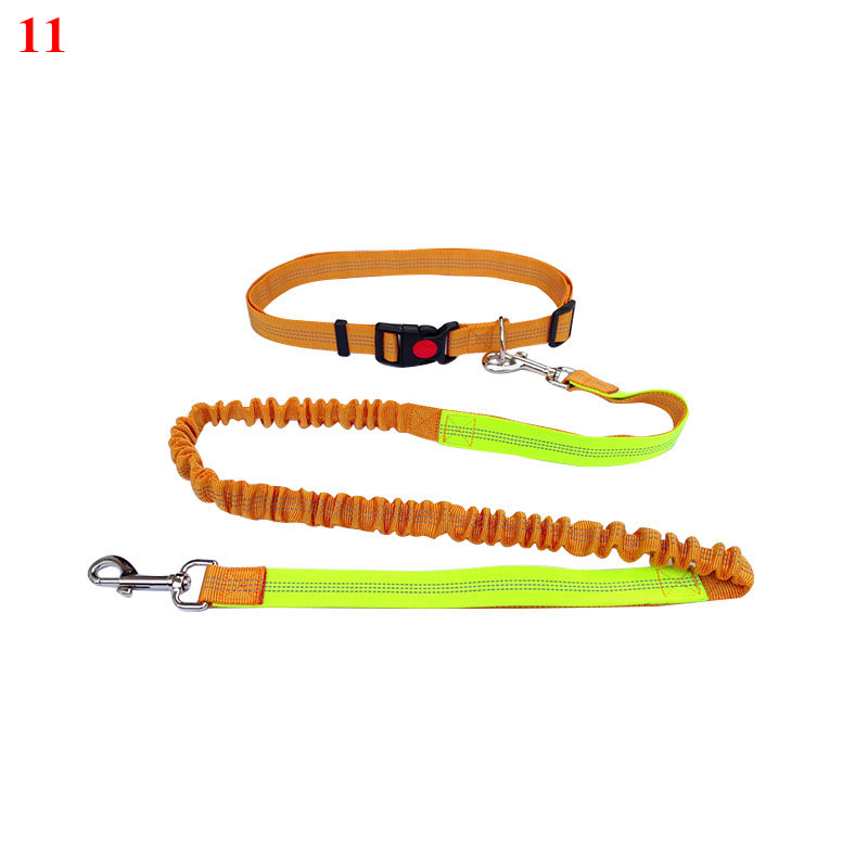 KFX-4729149 Elastic Traction Rope Belt for Pet Walking and Running - Adjustable Length and Comfortable Cushioning
