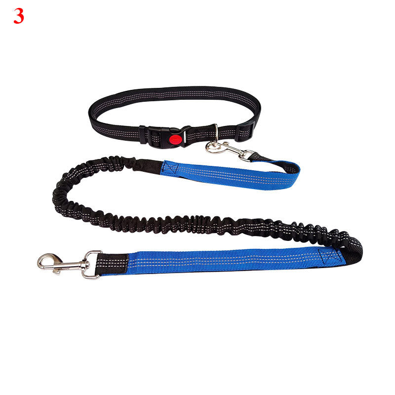 KFX-4729149 Elastic Traction Rope Belt for Pet Walking and Running - Adjustable Length and Comfortable Cushioning