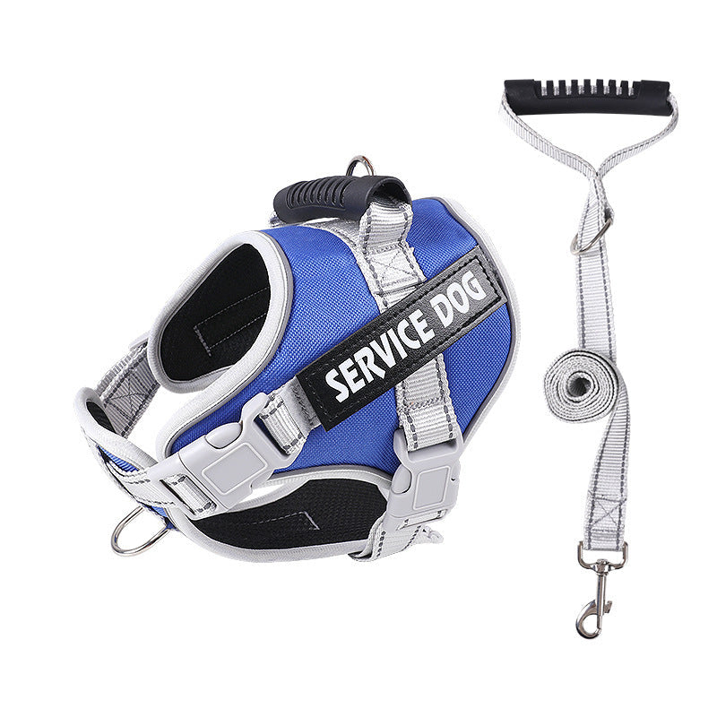 KFX-4731197 Adjustable Explosion-Proof Dog Chest Strap with Leash in Multiple Colors