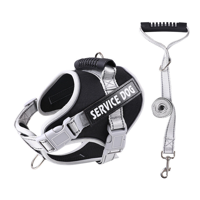 KFX-4731197 Adjustable Explosion-Proof Dog Chest Strap with Leash in Multiple Colors