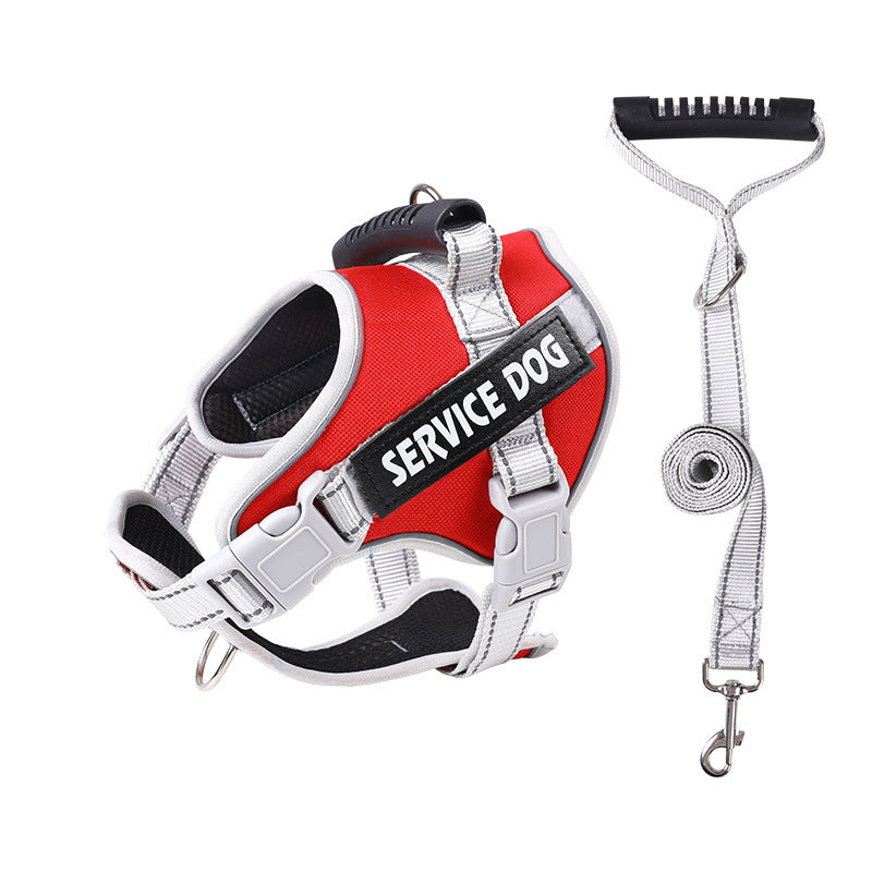 KFX-4731197 Adjustable Explosion-Proof Dog Chest Strap with Leash in Multiple Colors