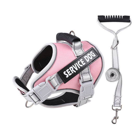KFX-4731197 Adjustable Explosion-Proof Dog Chest Strap with Leash in Multiple Colors