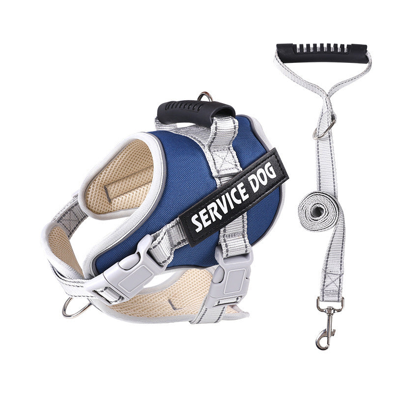 KFX-4731197 Adjustable Explosion-Proof Dog Chest Strap with Leash in Multiple Colors