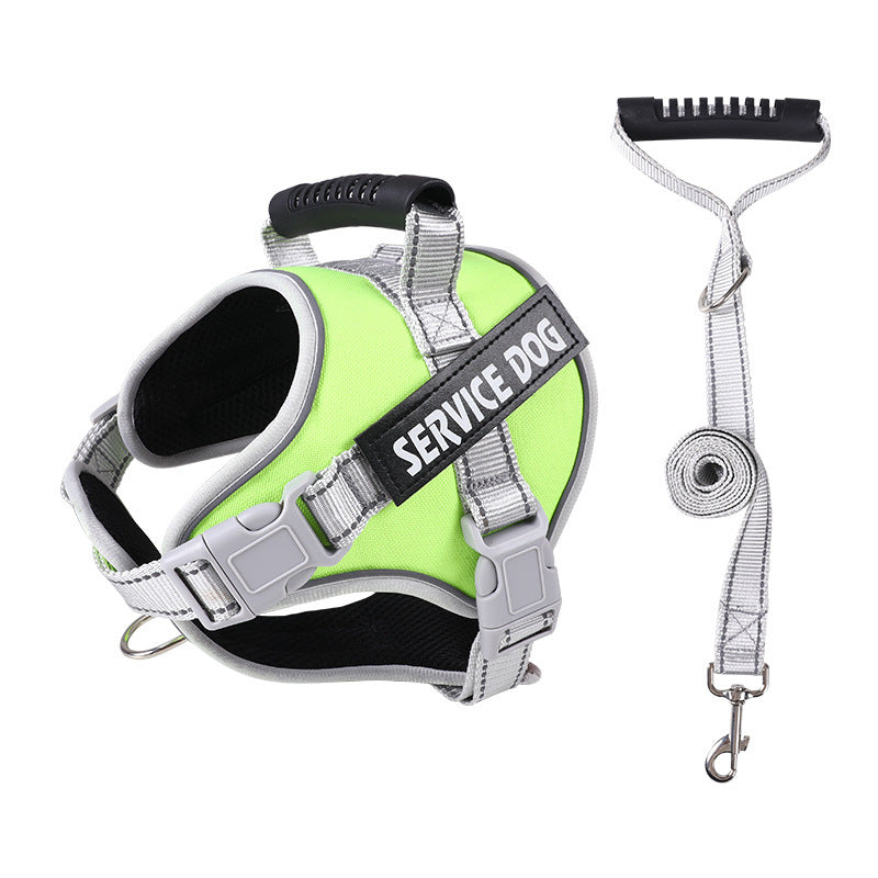 KFX-4731197 Adjustable Explosion-Proof Dog Chest Strap with Leash in Multiple Colors