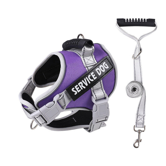 KFX-4731197 Adjustable Explosion-Proof Dog Chest Strap with Leash in Multiple Colors