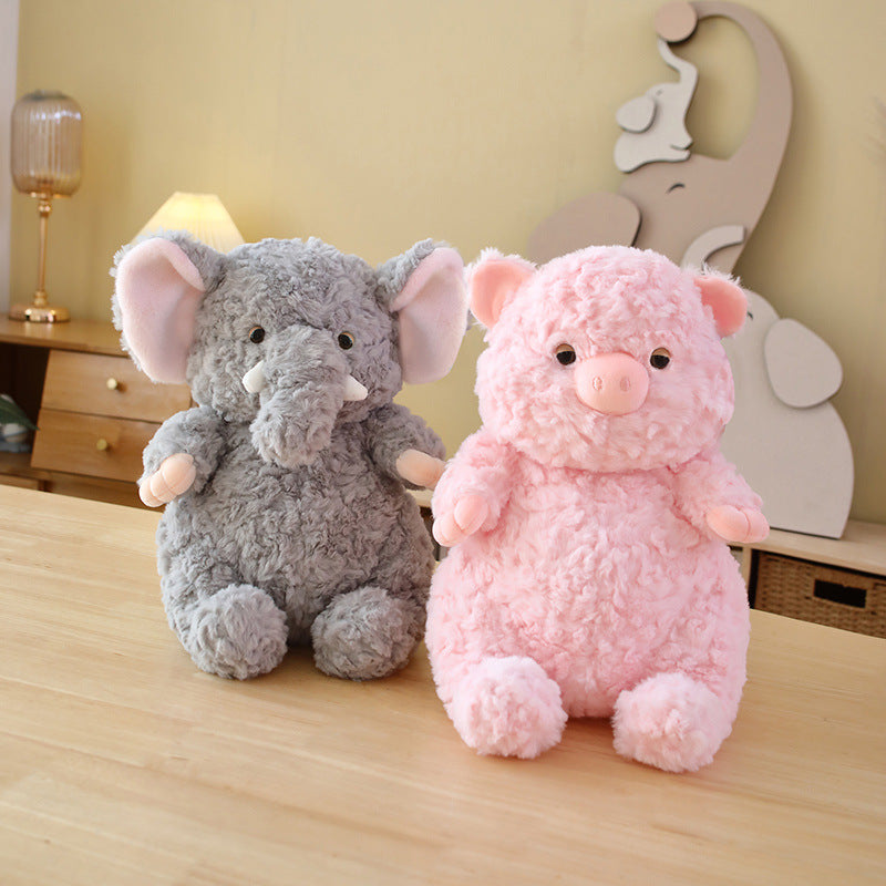 KFX-4734781 Cozy Gray Elephant Plush Toy for Teens - 25cm and 35cm Options Available