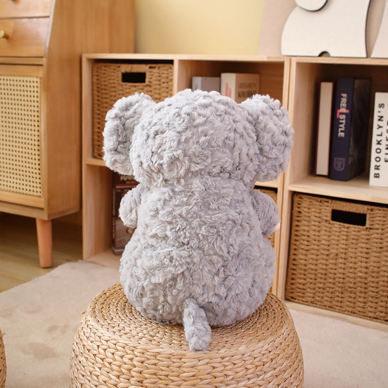 KFX-4734781 Cozy Gray Elephant Plush Toy for Teens - 25cm and 35cm Options Available
