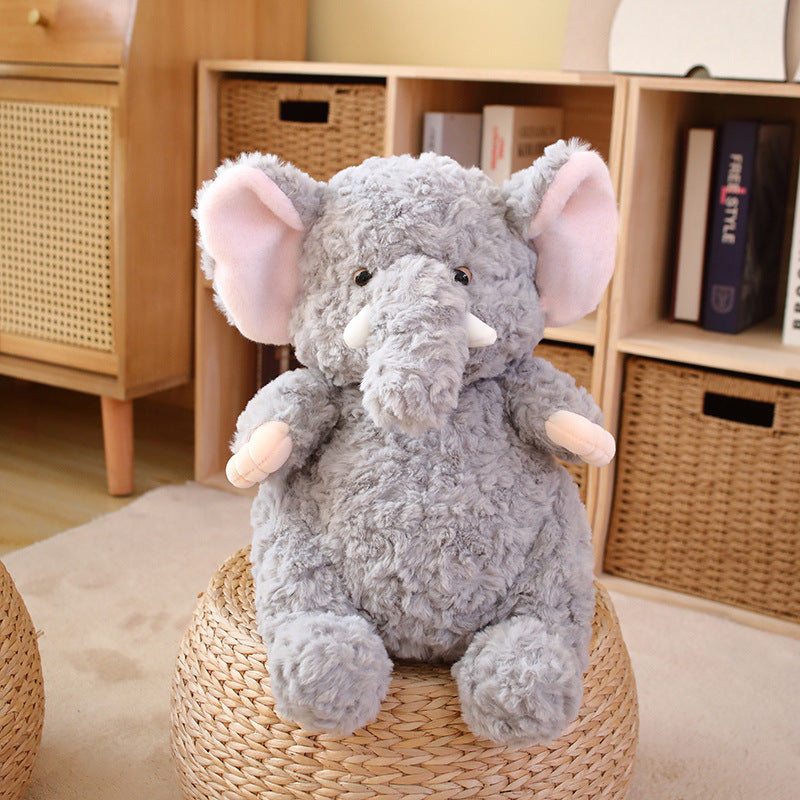 KFX-4734781 Cozy Gray Elephant Plush Toy for Teens - 25cm and 35cm Options Available