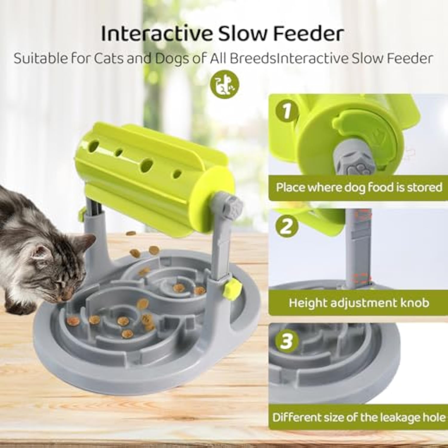 KFX-4738365 Interactive Pet Food Puzzle Toy for Dogs and Cats - Slow Feeder for Healthy Eating and Enhanced Digestion