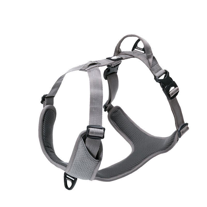 KFX-4740157 Reflective Pet Safety Vest with Adjustable Straps - Light Gray, Black, Orange, Fluorescent Green, XS-XL