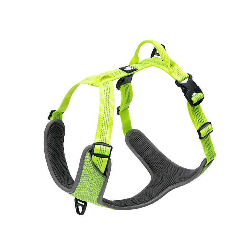 KFX-4740157 Reflective Pet Safety Vest with Adjustable Straps - Light Gray, Black, Orange, Fluorescent Green, XS-XL
