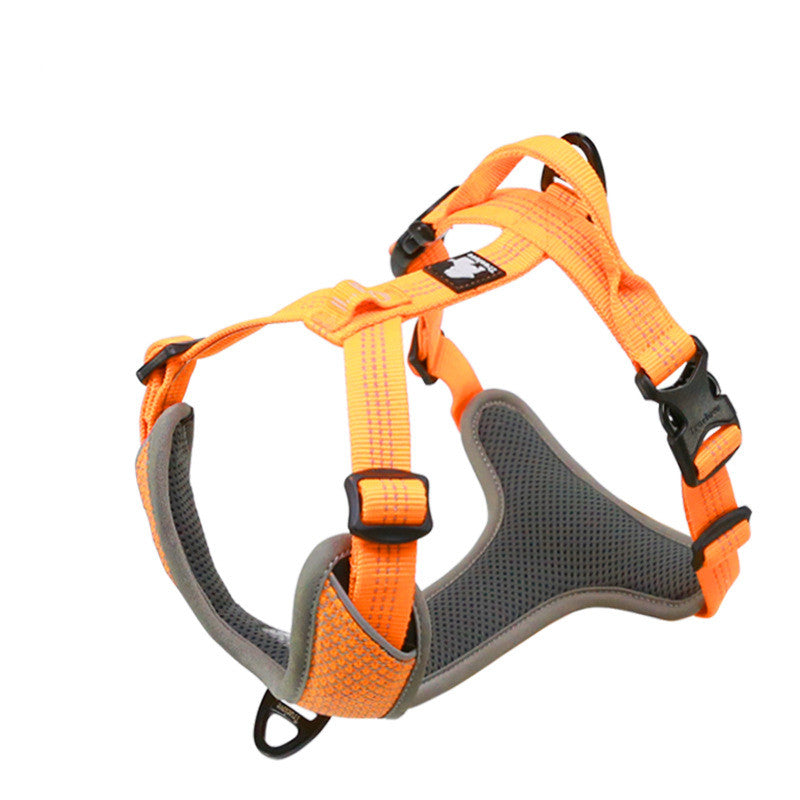 KFX-4740157 Reflective Pet Safety Vest with Adjustable Straps - Light Gray, Black, Orange, Fluorescent Green, XS-XL