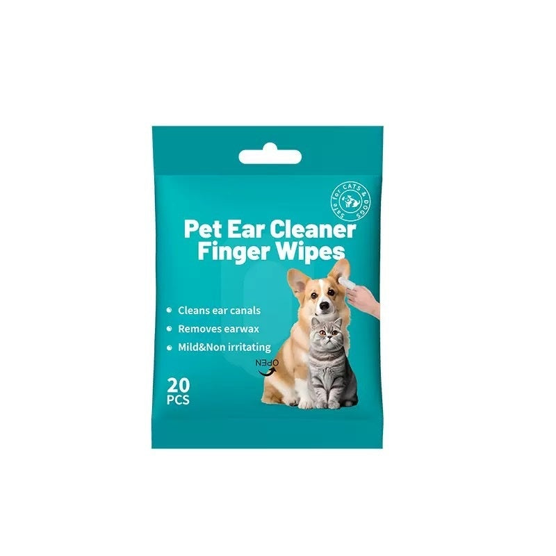 KFX-4740541 Pet Ear and Teeth Cleaning Wipes - 20 Count Pack of Non-Woven Fabric Wipes