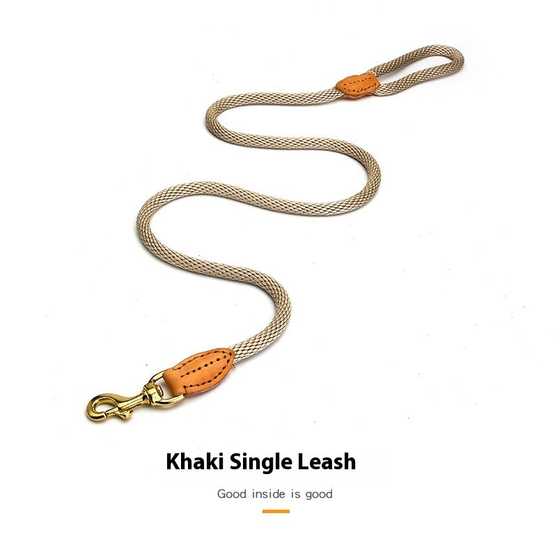 KFX-4740669 Dog Leash with Hand-Holding Rope for Small to Medium Dogs, Nylon Material, 130CM Long