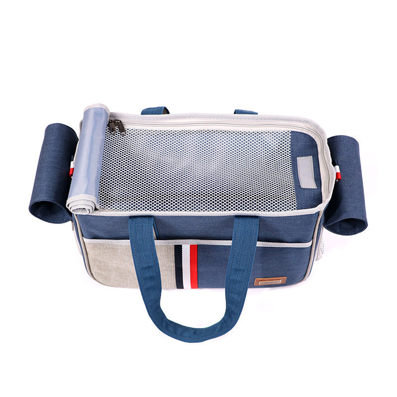 KFX-4743101 Pet Universal Shoulder Bag - Foldable Oxford Cloth Carrier for Pets Up to 12kg - S & L Sizes Available