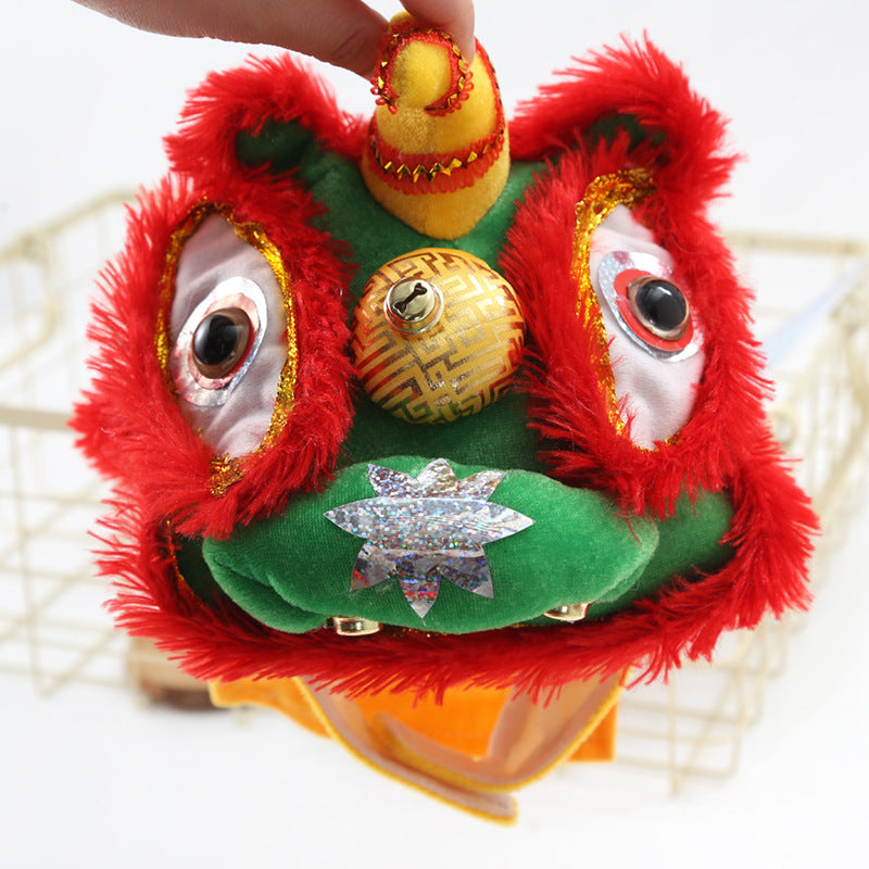 KFX-4745405 Lion Dance Inspired Funny Autumn and Winter Pet Clothing for Dogs - Casual Design in White, Red, Yellow