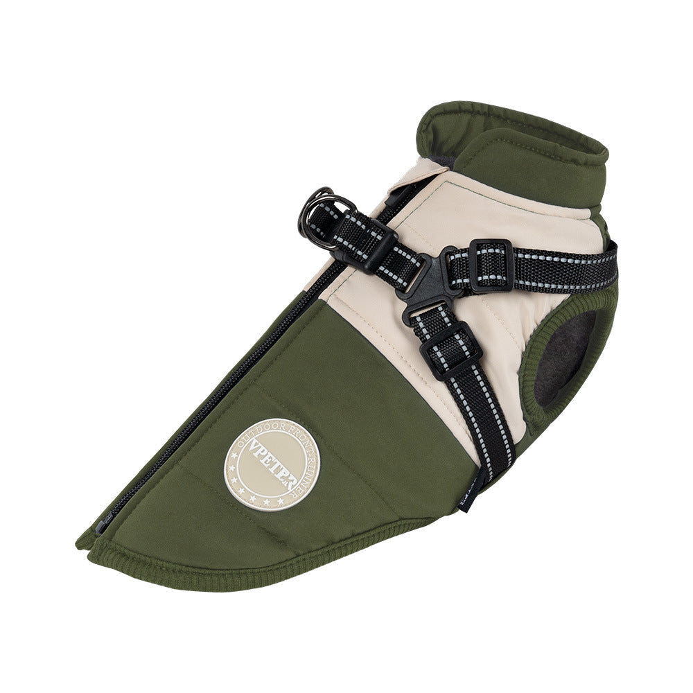 KFX-4746429 Cold-Proof Dog Vest for All Breeds - Available in Blue, Green, Brown (XS-5XL)