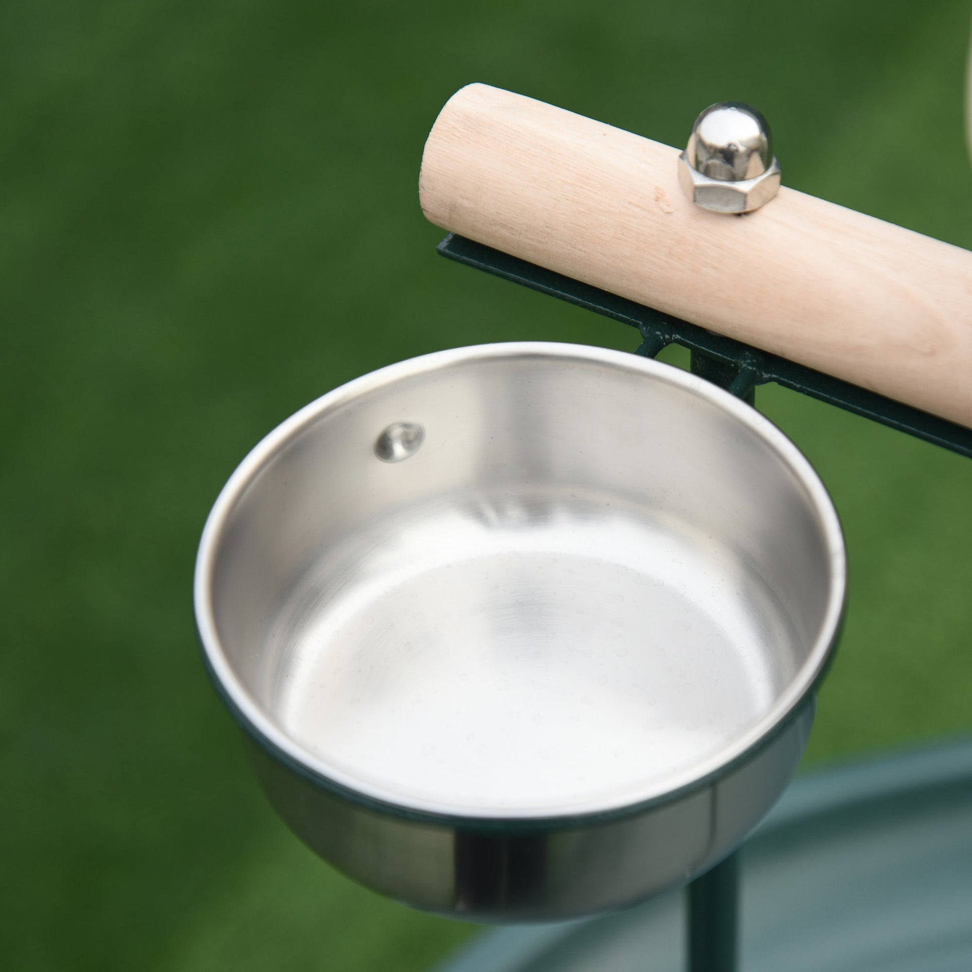 KFX-4748477 48" Rolling Bird Training Activity Playground with Perch and Stainless Steel Bowls