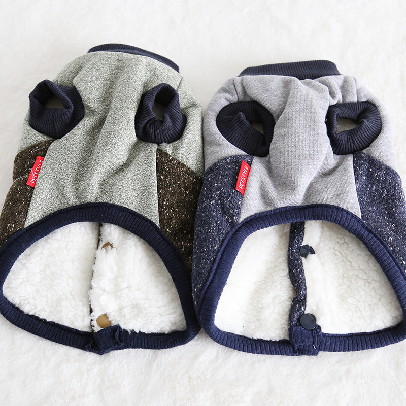 KFX-4748989 Stylish Baseball Coat for Dogs - Two-Legged Pet Apparel in Various Sizes
