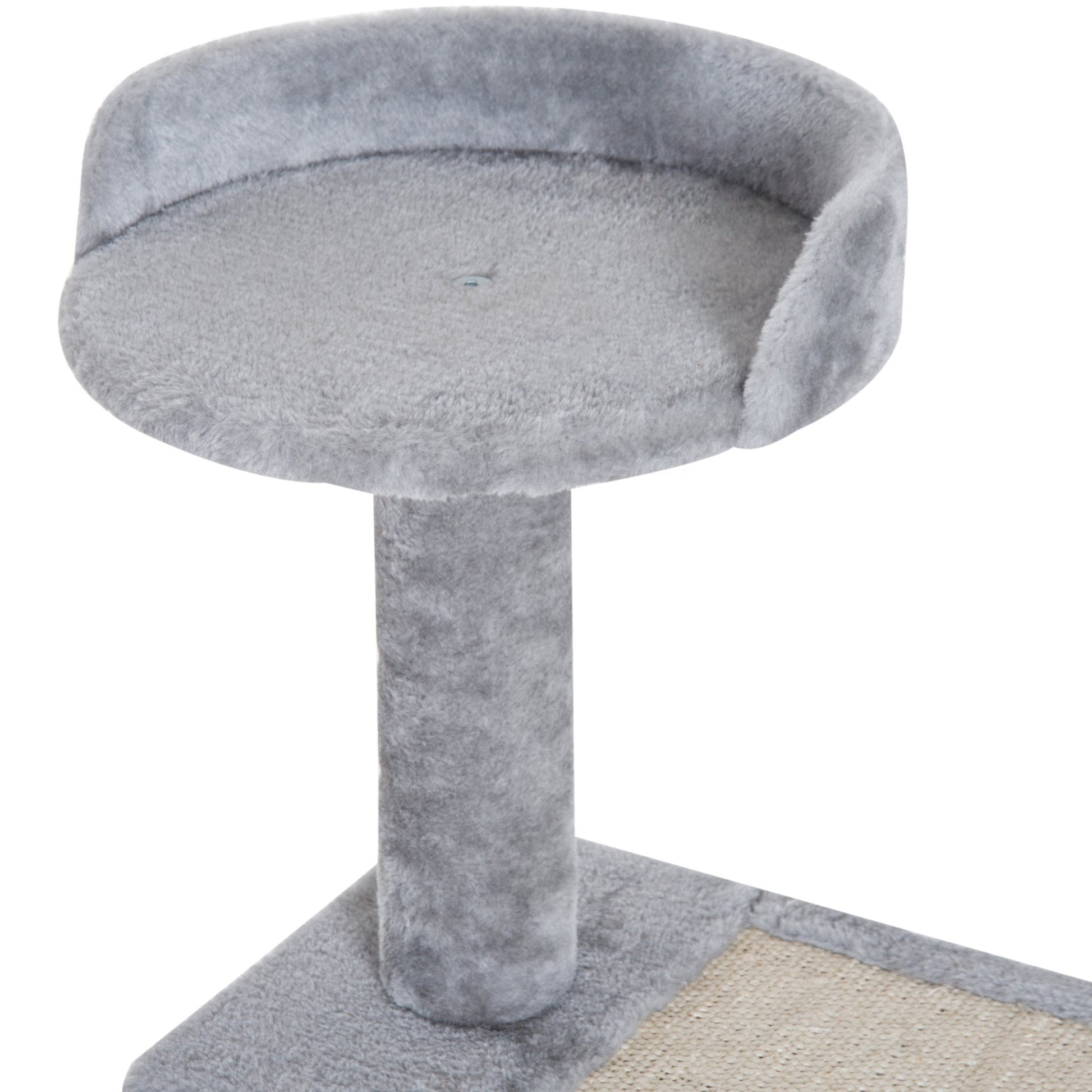 KFX-4749885 5-Level Cat Tree Tower with Scratching Post, Climbing Perches and Resting Space - Gray