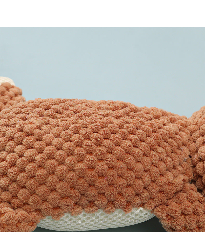 KFX-4751421 Small Dog Molar Toy - Plush and Cotton Rope, Available in Rhino, Elephant, and Monkey Designs