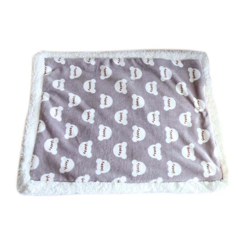 KFX-4753213 Warm Thick Lamb Fleece Pet Blanket - Soft Flannel Cushion for Dogs and Cats in Various Sizes
