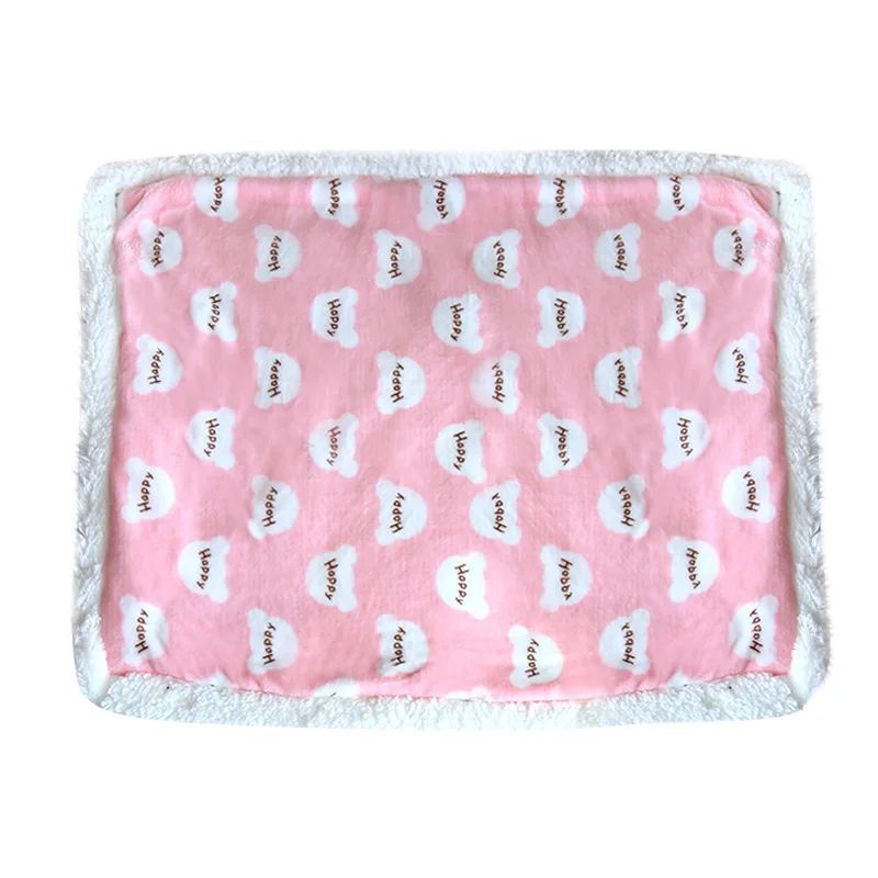 KFX-4753213 Warm Thick Lamb Fleece Pet Blanket - Soft Flannel Cushion for Dogs and Cats in Various Sizes