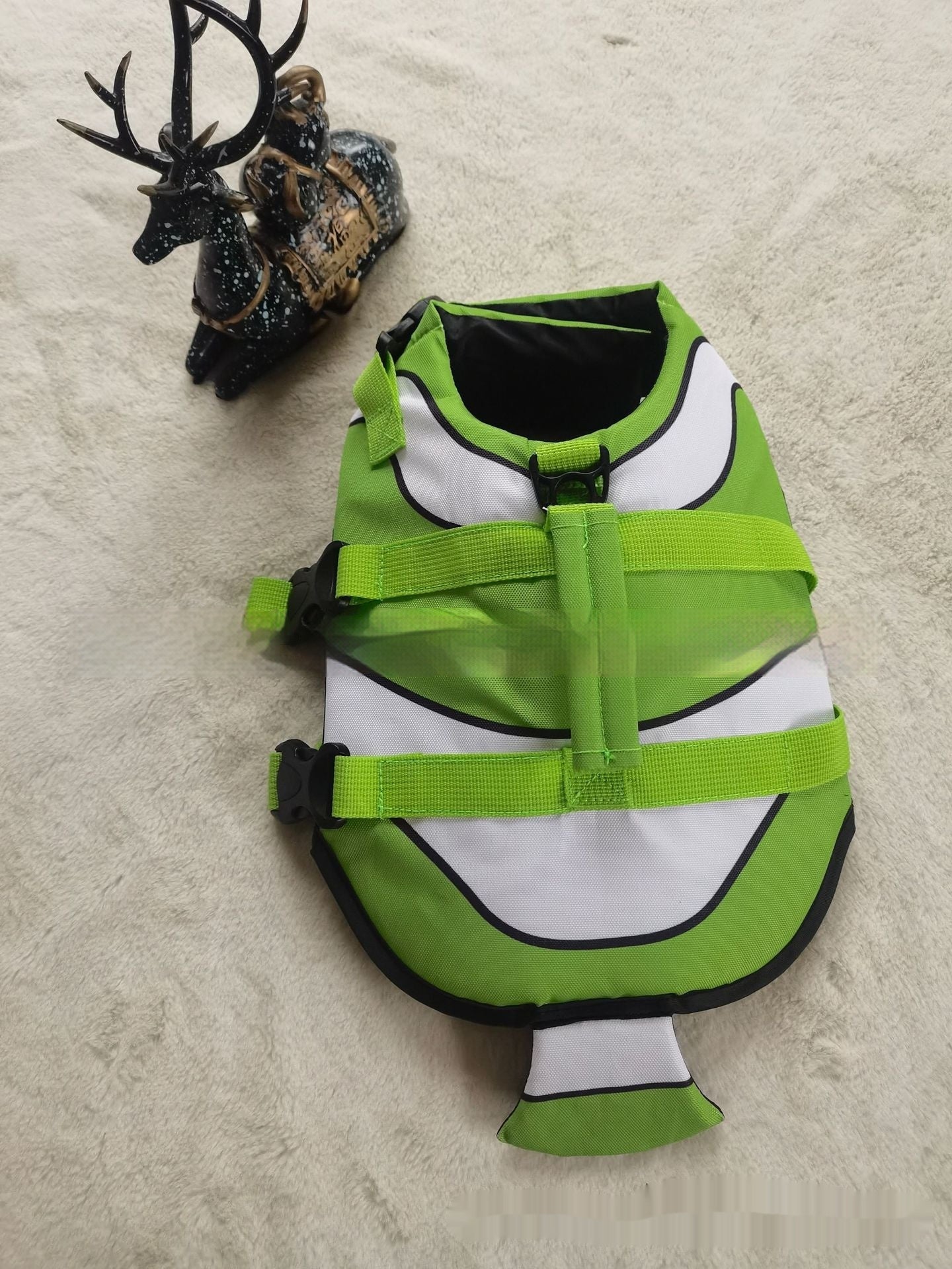 KFX-4753981 Striped Pet Life Jacket in Various Colors and Sizes for Safe Water Adventures