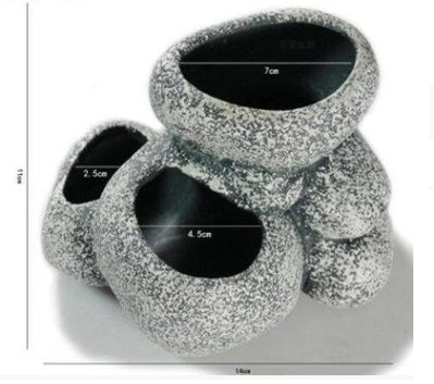 KFX-4755645 Ceramic Hydroponic Cichlid Pots for Aquatic Breeding with Multiple Hole Options