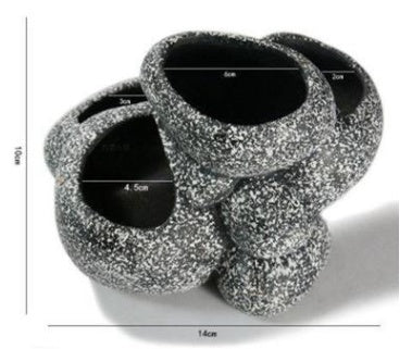 KFX-4755645 Ceramic Hydroponic Cichlid Pots for Aquatic Breeding with Multiple Hole Options