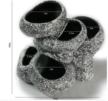KFX-4755645 Ceramic Hydroponic Cichlid Pots for Aquatic Breeding with Multiple Hole Options